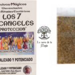 Polvos mágicos ritualizados.  Usos exclusivo esotérico, no apto para alimentación. Llevar en cartera, bolso, bolsillo, coche, mesita de noche, etc. Esparcirlos por los rincones de tu hogar o local. En tus rituales o hechizos. Quemar en sahumerio junto a resinas, hierbas o solo. Esparcir en velas, altares... Ritualizado por el santero (Palo Mayor) "Cuenda Calunga" Incluye oración.