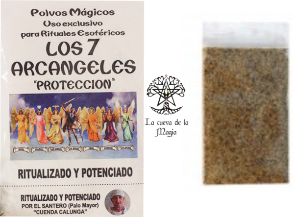 Polvos mágicos ritualizados.  Usos exclusivo esotérico, no apto para alimentación. Llevar en cartera, bolso, bolsillo, coche, mesita de noche, etc. Esparcirlos por los rincones de tu hogar o local. En tus rituales o hechizos. Quemar en sahumerio junto a resinas, hierbas o solo. Esparcir en velas, altares... Ritualizado por el santero (Palo Mayor) "Cuenda Calunga" Incluye oración.