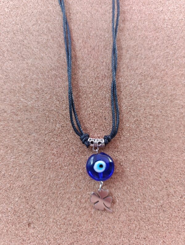 Collar Ojo Turco y trébol de la suerte